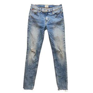 Hudson Womens Ankle Skinny Krista Jeans Size 28 Blue Denim Distressed Casual Y2K